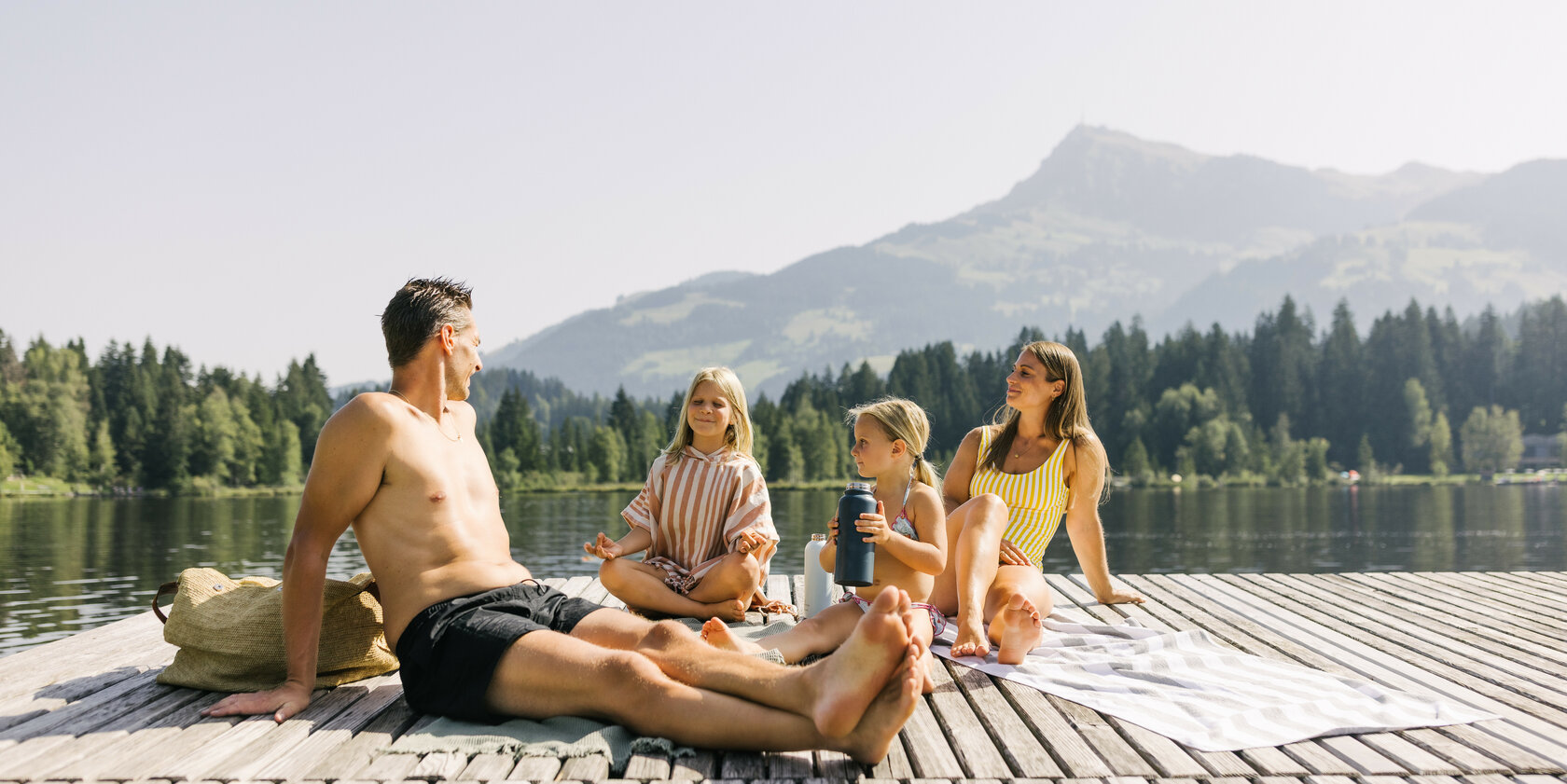 Schwimmen im Schwarzsee in Kitzbühel