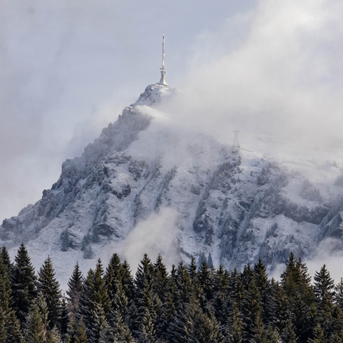 Kitzbühler Horn mit Schnee im Winter