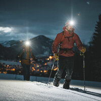 Skitourengeher am Abend
