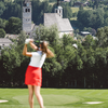 Golfspielerin auf dem Golfplatz Kitzbühel-Schwarzsee-Reith 