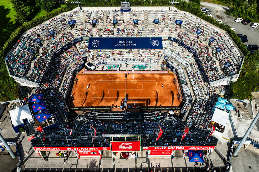 Generali Open in Kitzbühel - das Stadion von oben